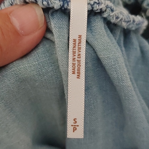 Free People Keegan High Low Denim Cotton Patchwork/Tunic Dress Size Small - Picture 11 of 13